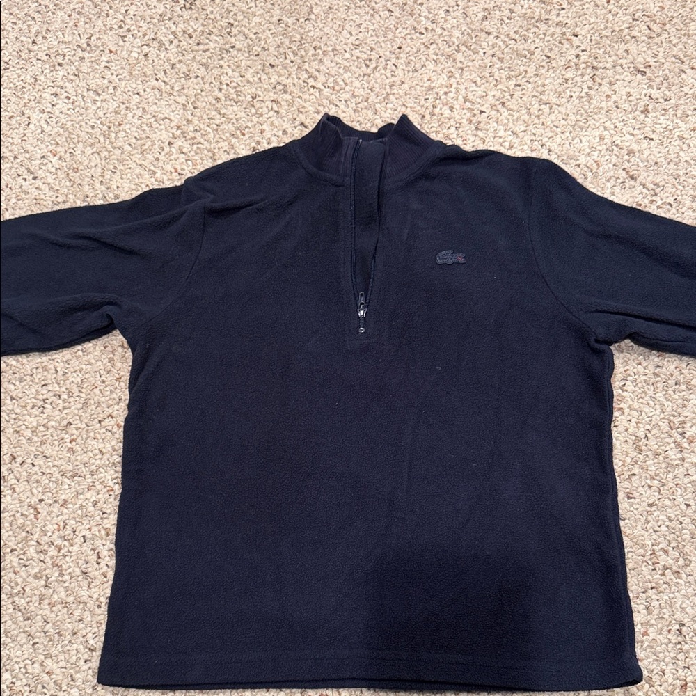 Lacoste Men's Navy Zip-Up Sweater